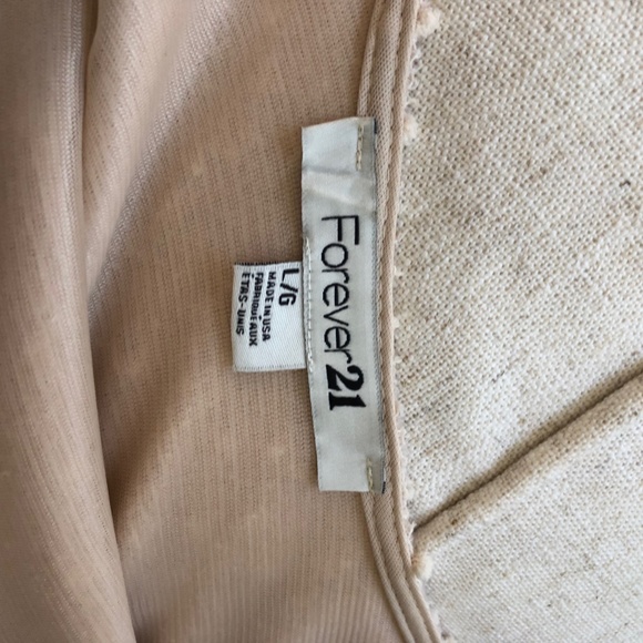 Forever21 Off White Midi Dress, with Sequins, low back, lined, never worn. - Picture 3 of 4